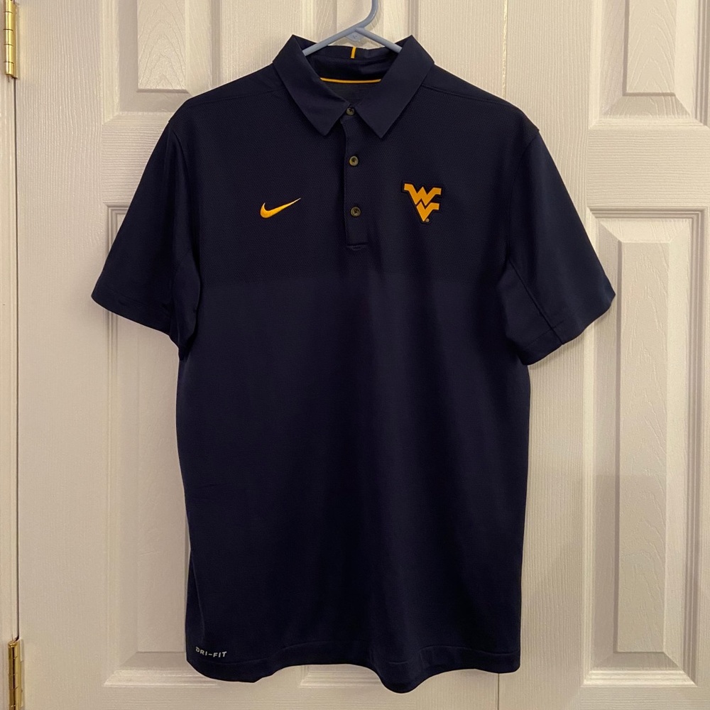 Nike Mens WVU Coach’s Sideline Polo Size Medium
